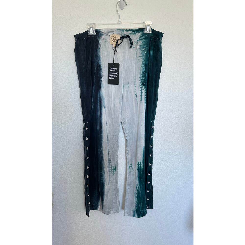 Chaser Blue Wash Tie Dye Drawstring Lounge Pants - M